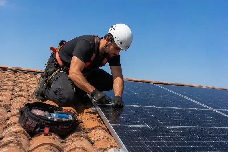 Maintenance et monitoring de panneaux solaires à Collorgues
