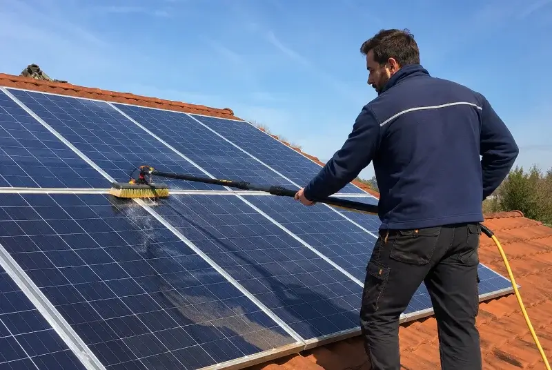 Nettoyage et entretien de panneaux solaires à Collorgues